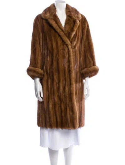 Pre-owned Fur Mink  Coat In Blue