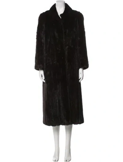 Pre-owned Fur Mink  Coat In Blue