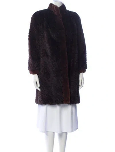 Pre-owned Fur Mink  Coat In Blue