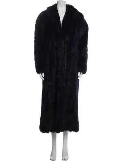 Pre-owned Fur Mink  Coat In Blue