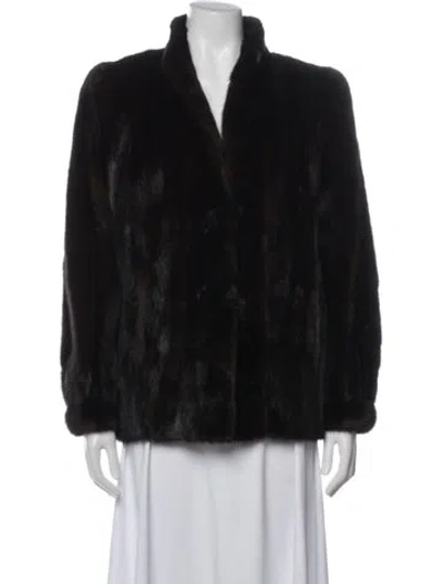 Pre-owned Fur Mink  Coat In Blue