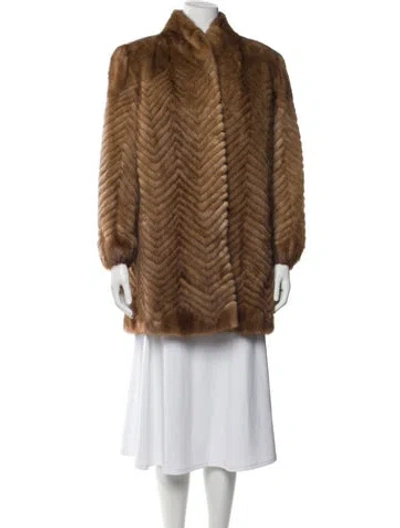 Pre-owned Fur Mink  Coat In Brown