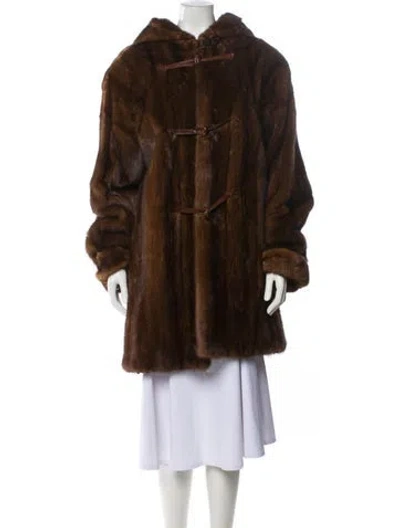 Pre-owned Fur Mink  Coat In Brown
