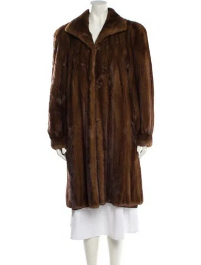 Pre-owned Fur Mink  Coat In Brown