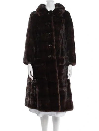 Pre-owned Fur Mink  Coat In Brown