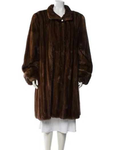 Pre-owned Fur Mink  Coat In Brown