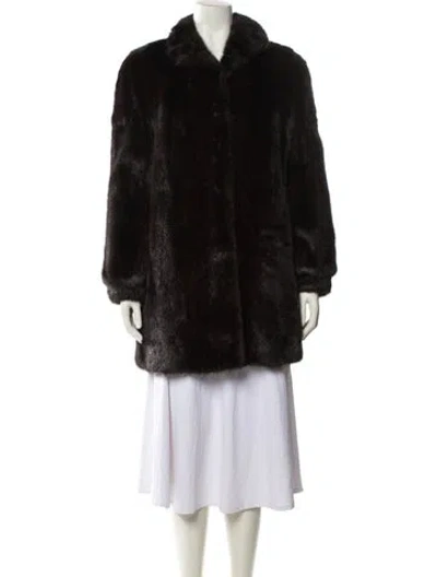 Pre-owned Fur Mink  Coat In Brown