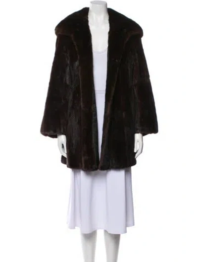 Pre-owned Fur Mink  Coat In Brown