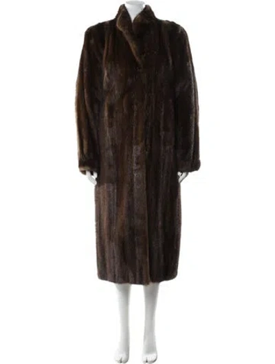 Pre-owned Fur Mink  Coat In Brown