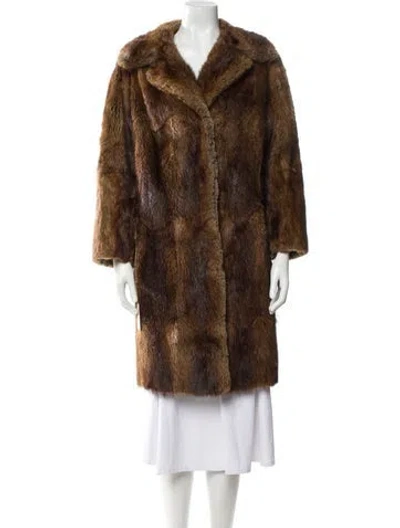 Pre-owned Fur Mink  Coat In Brown