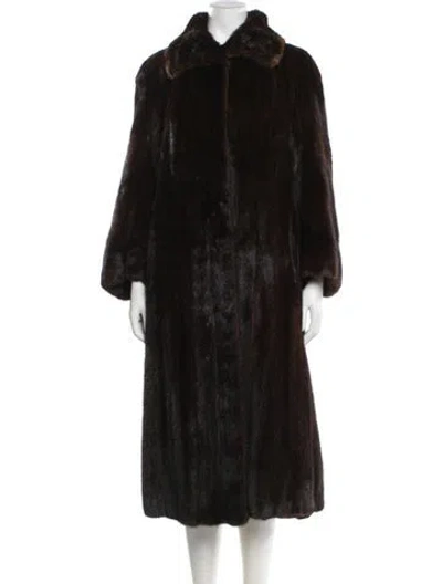 Pre-owned Fur Mink  Coat In Brown
