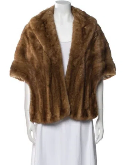 Pre-owned Fur Mink  Coat In Brown