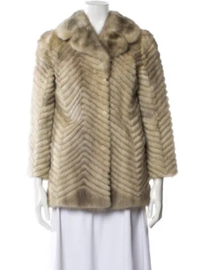 Pre-owned Fur Mink  Coat In Brown
