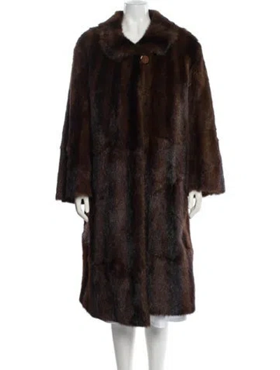 Pre-owned Fur Mink  Coat In Brown