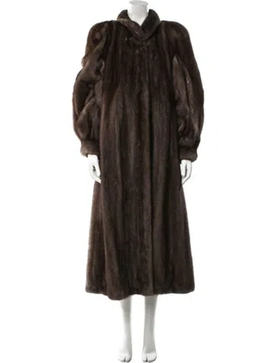 Pre-owned Fur Mink  Coat In Brown