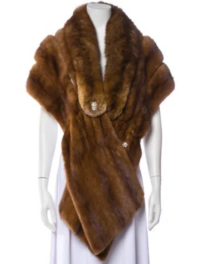 Pre-owned Fur Mink  Coat In Brown