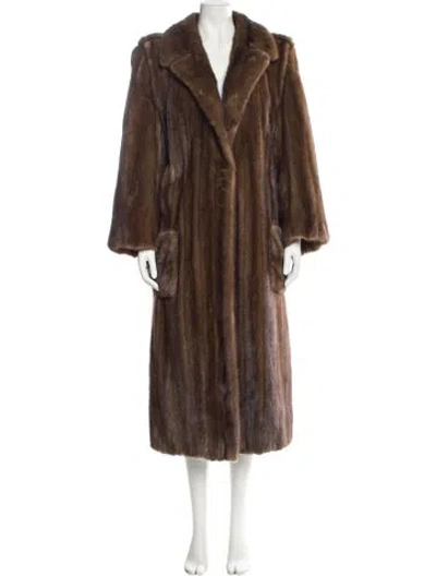 Pre-owned Fur Mink  Coat In Brown