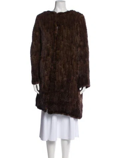 Pre-owned Fur Mink  Coat In Brown