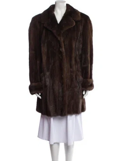Pre-owned Fur Mink  Coat In Brown
