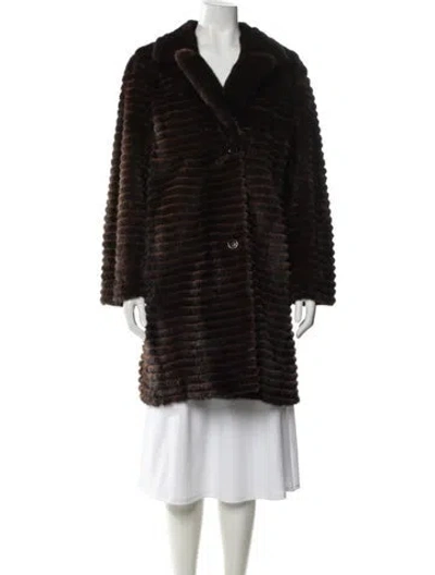 Pre-owned Fur Mink  Coat In Brown