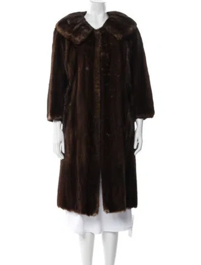 Pre-owned Fur Mink  Coat In Brown