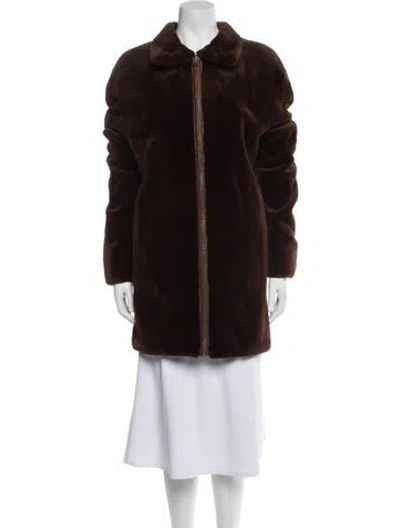Pre-owned Fur Mink  Coat In Brown