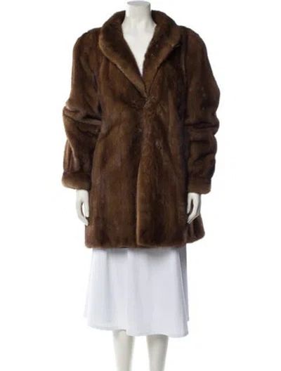 Pre-owned Fur Mink  Coat In Brown