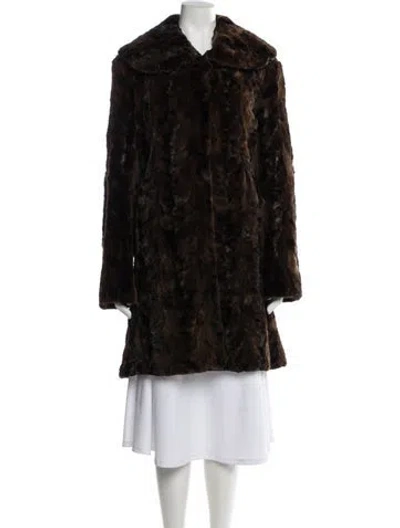 Pre-owned Fur Mink  Coat In Brown