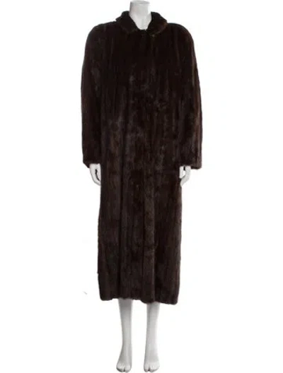Pre-owned Fur Mink  Coat In Brown
