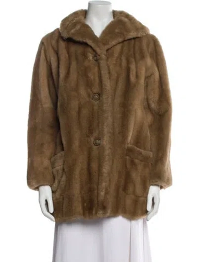Pre-owned Fur Mink  Coat In Brown