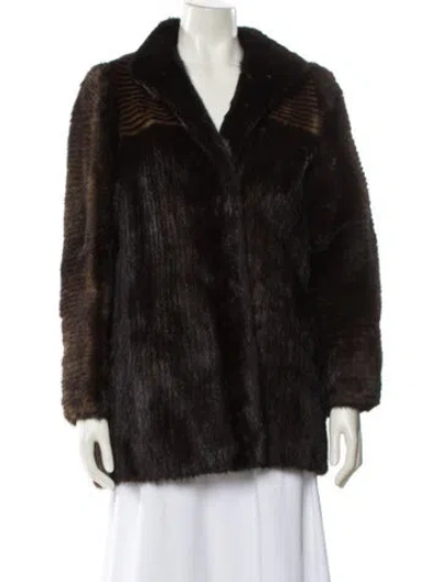 Pre-owned Fur Mink  Coat In Brown