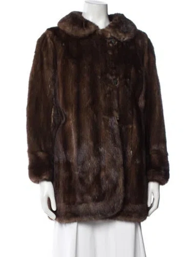 Pre-owned Fur Mink  Coat In Brown