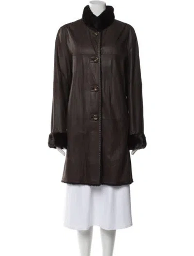Pre-owned Fur Mink  Coat In Brown