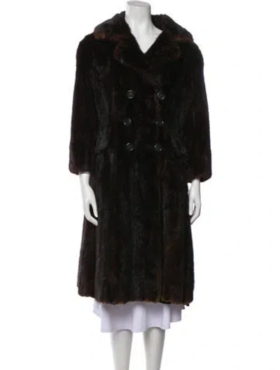 Pre-owned Fur Mink  Coat In Brown