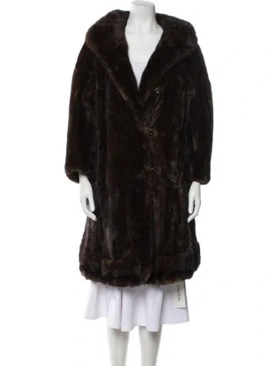 Pre-owned Fur Mink  Coat In Brown