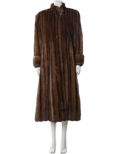 Pre-owned Fur Mink  Coat In Brown