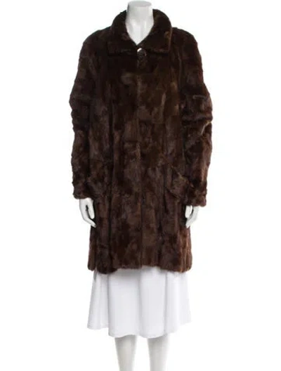 Pre-owned Fur Mink  Coat In Brown