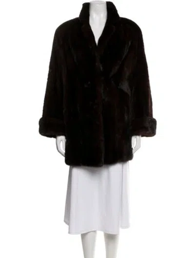 Pre-owned Fur Mink  Coat In Brown