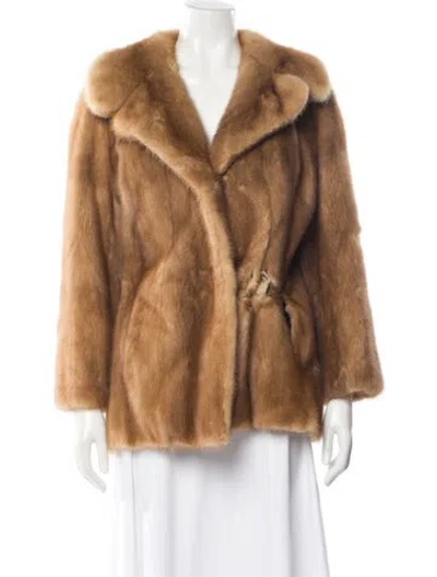 Pre-owned Fur Mink  Coat In Brown