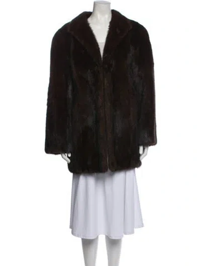 Pre-owned Fur Mink  Coat In Brown