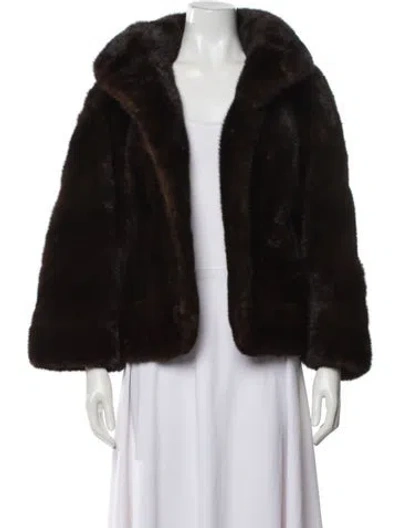 Pre-owned Fur Mink  Coat In Brown