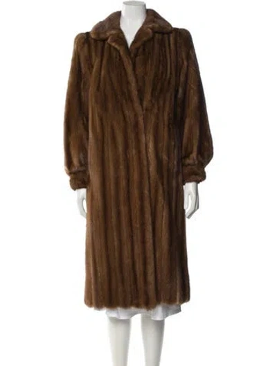 Pre-owned Fur Mink  Coat In Brown