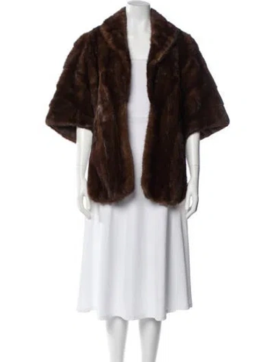 Pre-owned Fur Mink  Coat In Brown