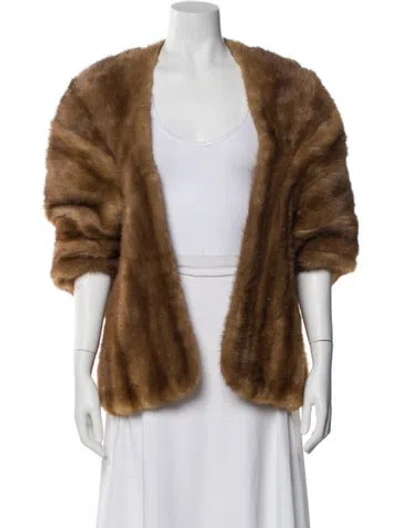 Pre-owned Fur Mink  Coat In Brown
