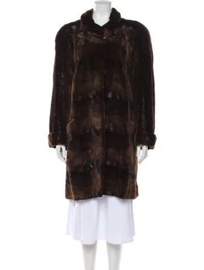 Pre-owned Fur Mink  Coat In Brown