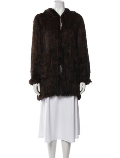 Pre-owned Fur Mink  Coat In Brown