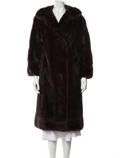 Pre-owned Fur Mink  Coat In Brown