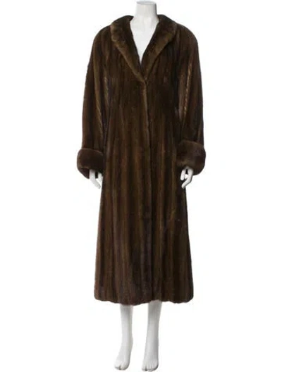 Pre-owned Fur Mink  Coat In Brown