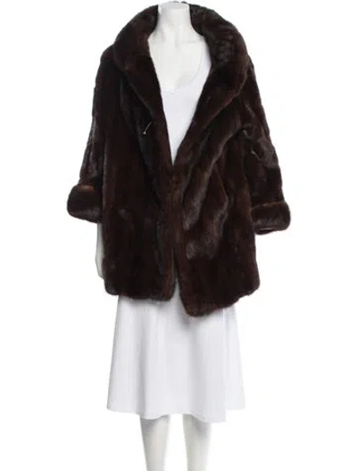 Pre-owned Fur Mink  Coat In Brown