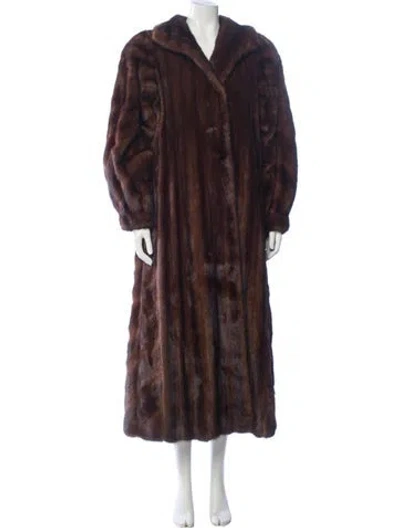 Pre-owned Fur Mink  Coat In Brown